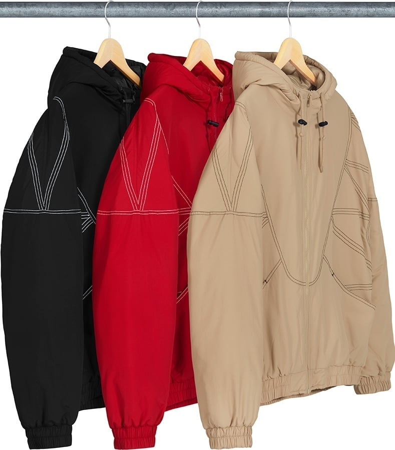 Zig Zag Stitch Puffy Jacket